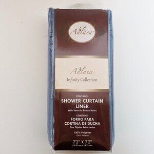 4/$20 - Solid Polyester Shower Liner in Sapphire I 72-in L